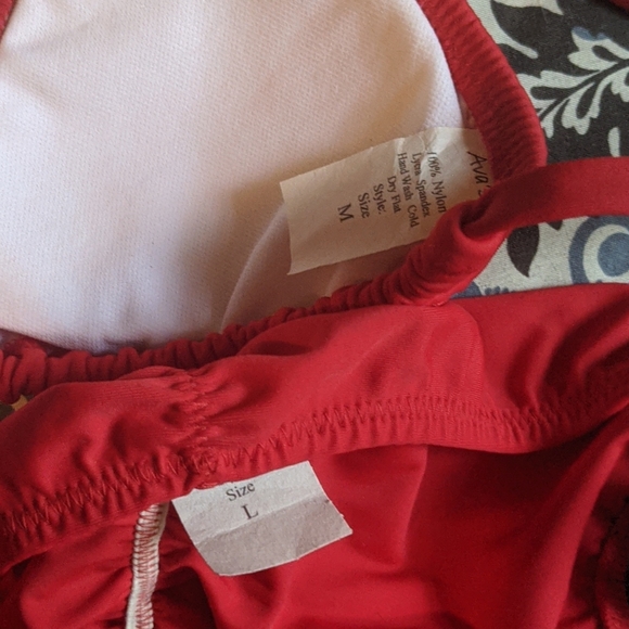 Ava red bikini set medium top large bottom - Picture 5 of 5